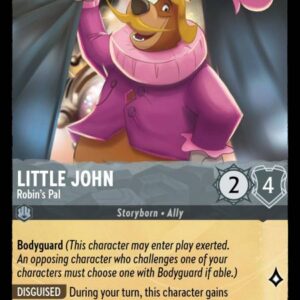 DISNEY LORCANA SINGLE CARDS: INTO THE INKLANDS #184: Little John – Robin’s Pal (Uncommon Foil 179/204: NM) DISNEY LORCANA SINGLE CARDS: INTO THE INKLANDS #184: Little John – Robin’s Pal (Uncommon Foil 179/204: NM)