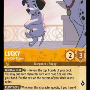 DISNEY LORCANA SINGLE CARDS: INTO THE INKLANDS #187: Lucky – The 15th Puppy (Rare 8/204: NM)