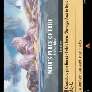 DISNEY LORCANA SINGLE CARDS: INTO THE INKLANDS #228: Maui’s Place of Exile – Hidden Island (Rare 202/204: NM) DISNEY LORCANA SINGLE CARDS: INTO THE INKLANDS #228: Maui’s Place of Exile – Hidden Island (Rare 202/204: NM)
