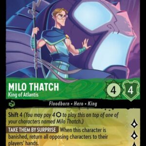 DISNEY LORCANA SINGLE CARDS: INTO THE INKLANDS #239: Milo Thatch – King of Atlantis (Legendary 80/204: NM)