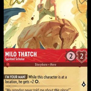 DISNEY LORCANA SINGLE CARDS: INTO THE INKLANDS #242: Milo Thatch – Spirited Scholar (Common Foil 115/204: NM)
