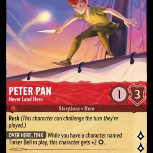 DISNEY LORCANA SINGLE CARDS: INTO THE INKLANDS #287: Peter Pan – Never Land Hero (Common Foil 119/204: NM)