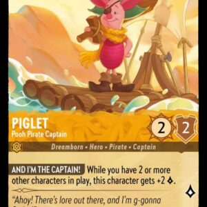 DISNEY LORCANA SINGLE CARDS: INTO THE INKLANDS #291: Piglet – Pooh Pirate Captain (Super Rare 16/204: NM)