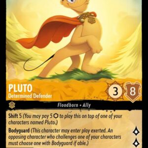 DISNEY LORCANA SINGLE CARDS: INTO THE INKLANDS #293: Pluto – Determined Defender (Rare 17/204: NM)