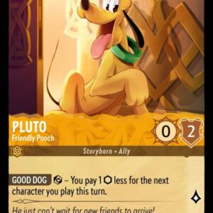 DISNEY LORCANA SINGLE CARDS: INTO THE INKLANDS #295: Pluto – Friendly Pooch (Uncommon 18/204: NM)