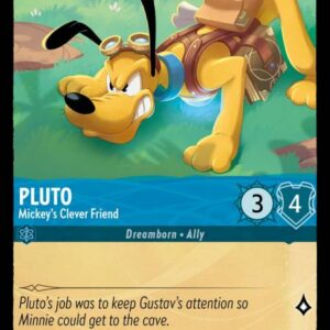 DISNEY LORCANA SINGLE CARDS: INTO THE INKLANDS #298: Pluto – Mickey’s Clever Friend (Common Foil 152/204: NM)