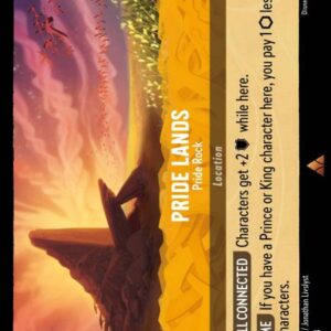 DISNEY LORCANA SINGLE CARDS: INTO THE INKLANDS #301: Pride Lands – Pride Rock (Rare 33/204: NM)