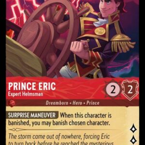 DISNEY LORCANA SINGLE CARDS: INTO THE INKLANDS #305: Prince Eric – Expert Helmsman (Super Rare Foil 121/204: NM)