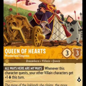 DISNEY LORCANA SINGLE CARDS: INTO THE INKLANDS #312: Queen of Hearts – Wonderland Empress (Uncommon 20/204: NM)