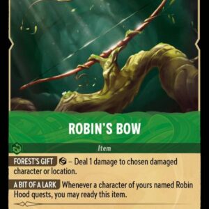 DISNEY LORCANA SINGLE CARDS: INTO THE INKLANDS #334: Robin’s Bow (Uncommon 98/204: NM)