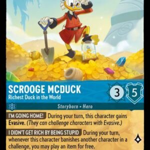 DISNEY LORCANA SINGLE CARDS: INTO THE INKLANDS #340: Scrooge McDuck – Richest Duck in the World (Super Rare 154/2