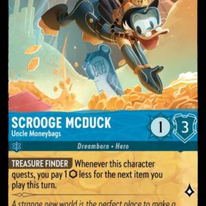 DISNEY LORCANA SINGLE CARDS: INTO THE INKLANDS #344: Scrooge McDuck – Uncle Moneybags (Uncommon Foil 155/204: NM)