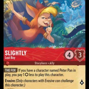 DISNEY LORCANA SINGLE CARDS: INTO THE INKLANDS #363: Slightly – Lost Boy (Uncommon 124/204: NM)