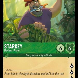 DISNEY LORCANA SINGLE CARDS: INTO THE INKLANDS #365: Starkey – Devious Pirate (Uncommon 88/204: NM)