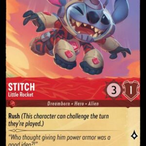DISNEY LORCANA SINGLE CARDS: INTO THE INKLANDS #371: Stitch – Little Rocket (Common 125/204: NM)