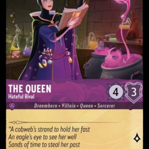 DISNEY LORCANA SINGLE CARDS: INTO THE INKLANDS #392: The Queen – Hateful Rival (Common Foil 57/204: NM) DISNEY LORCANA SINGLE CARDS: INTO THE INKLANDS #392: The Queen – Hateful Rival (Common Foil 57/204: NM)