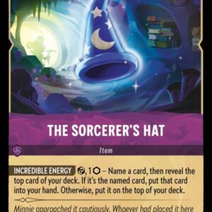 DISNEY LORCANA SINGLE CARDS: INTO THE INKLANDS #397: The Sorcerer’s Hat (Rare 65/204: NM) DISNEY LORCANA SINGLE CARDS: INTO THE INKLANDS #397: The Sorcerer’s Hat (Rare 65/204: NM)