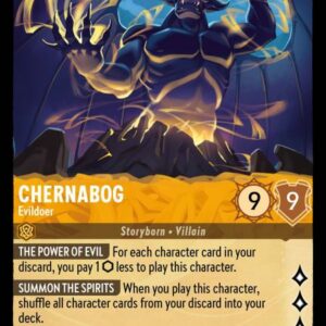 DISNEY LORCANA SINGLE CARDS: INTO THE INKLANDS #40: Chernabog – Evildoer (Super Rare 3/204: NM) DISNEY LORCANA SINGLE CARDS: INTO THE INKLANDS #40: Chernabog – Evildoer (Super Rare 3/204: NM)