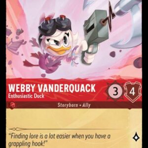 DISNEY LORCANA SINGLE CARDS: INTO THE INKLANDS #424: Webby Vanderquack – Enthusiastic Duck (Common Foil 127/204: