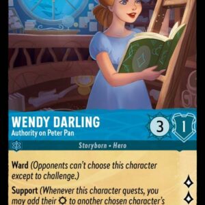 DISNEY LORCANA SINGLE CARDS: INTO THE INKLANDS #426: Wendy Darling – Authority on Peter Pan (Super Rare Foil 158/ DISNEY LORCANA SINGLE CARDS: INTO THE INKLANDS #426: Wendy Darling – Authority on Peter Pan (Super Rare Foil 158/