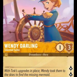 DISNEY LORCANA SINGLE CARDS: INTO THE INKLANDS #427: Wendy Darling – Talented Sailor (Uncommon 23/204: NM)