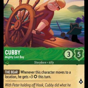 DISNEY LORCANA SINGLE CARDS: INTO THE INKLANDS #49: Cubby – Mighty Lost Boy (Common 69/204: NM)