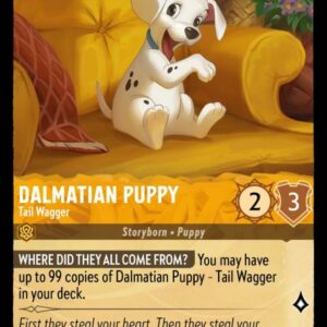 DISNEY LORCANA SINGLE CARDS: INTO THE INKLANDS #54: Dalmatian Puppy – Tail Wagger (Common Foil 4a/204: NM)