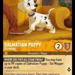 DISNEY LORCANA SINGLE CARDS: INTO THE INKLANDS #60: Dalmatian Puppy – Tail Wagger (Common Foil 4d/204: NM)