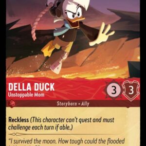 DISNEY LORCANA SINGLE CARDS: INTO THE INKLANDS #66: Della Duck – Unstoppable Mom (Common Foil 106/204: NM)