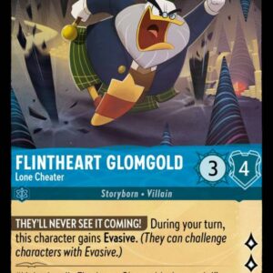 DISNEY LORCANA SINGLE CARDS: INTO THE INKLANDS #81: Flintheart Glomgold – Lone Cheater (Uncommon 140/204: NM)