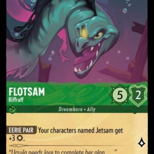 DISNEY LORCANA SINGLE CARDS: INTO THE INKLANDS #84: Flotsam – Riffraff (Common Foil 72/204: NM)
