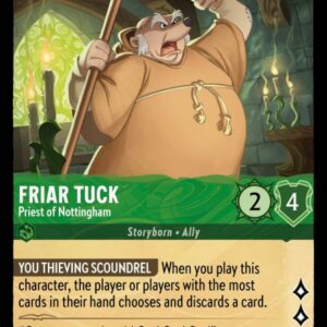 DISNEY LORCANA SINGLE CARDS: INTO THE INKLANDS #87: Friar Tuck – Priest of Nottingham (Uncommon 73/204: NM)