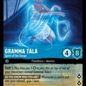 DISNEY LORCANA SINGLE CARDS: INTO THE INKLANDS #99: Gramma Tala – Spirit of the Ocean (Legendary 143/204: NM)