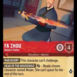 DISNEY LORCANA SINGLE CARDS: URSULA RETURNS #100: Fa Zhou – Mulan’s Father (Common 105/204: NM)