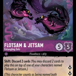 DISNEY LORCANA SINGLE CARDS: URSULA RETURNS #110: Flotsam & Jetsam – Entangling Eels (Uncommon 44/204: NM)