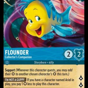 DISNEY LORCANA SINGLE CARDS: URSULA RETURNS #112: Flounder – Collector’s Companion (Uncommon 144/204: NM)