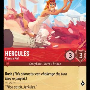 DISNEY LORCANA SINGLE CARDS: URSULA RETURNS #147: Hercules – Clumsy Kid (Common 108/204: NM)
