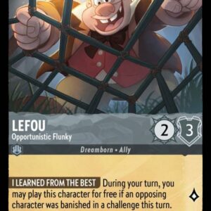 DISNEY LORCANA SINGLE CARDS: URSULA RETURNS #180: LeFou – Opportunistic Flunky (Rare 181/204: NM)