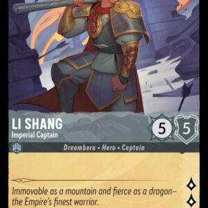 DISNEY LORCANA SINGLE CARDS: URSULA RETURNS #184: Li Shang – Imperial Captain (Uncommon 182/204: NM)