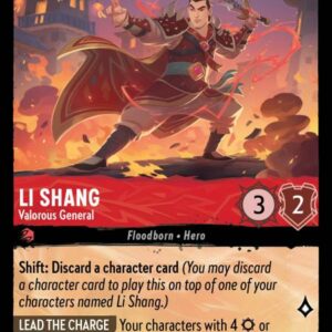 DISNEY LORCANA SINGLE CARDS: URSULA RETURNS #186: Li Shang – Valorous General (Uncommon 112/204: NM)