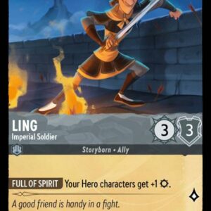 DISNEY LORCANA SINGLE CARDS: URSULA RETURNS #189: Ling – Imperial Soldier (Uncommon Foil 183/204: NM)