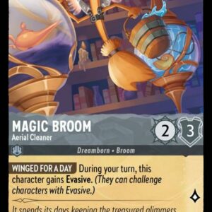 DISNEY LORCANA SINGLE CARDS: URSULA RETURNS #201: Magic Broom – Aerial Cleaner (Common 185/204: NM)