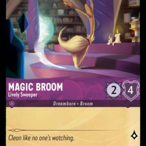 DISNEY LORCANA SINGLE CARDS: URSULA RETURNS #208: Magic Broom – Lively Sweeper (Common Foil 49/204: NM)