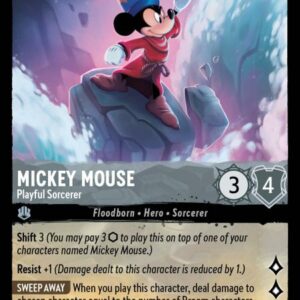 DISNEY LORCANA SINGLE CARDS: URSULA RETURNS #227: Mickey Mouse – Playful Sorcerer (Rare 187/204: NM)