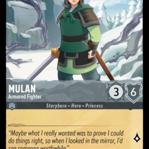 DISNEY LORCANA SINGLE CARDS: URSULA RETURNS #242: Mulan – Armored Fighter (Uncommon 189/204: NM)