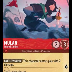 DISNEY LORCANA SINGLE CARDS: URSULA RETURNS #249: Mulan – Injured Soldier (Common Foil 116/204: NM)