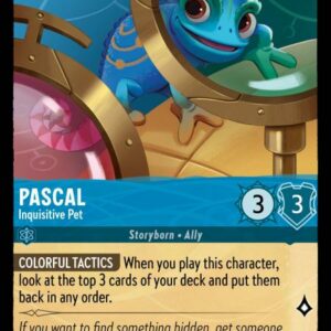 DISNEY LORCANA SINGLE CARDS: URSULA RETURNS #268: Pascal – Inquisitive Pet (Common 151/204: NM)
