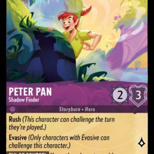 DISNEY LORCANA SINGLE CARDS: URSULA RETURNS #282: Peter Pan – Shadow Finder (Super Rare 54/204: NM)