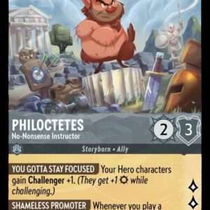 DISNEY LORCANA SINGLE CARDS: URSULA RETURNS #285: Philoctetes – No-Nonsense Instructor (Rare Foil 190/204: NM)