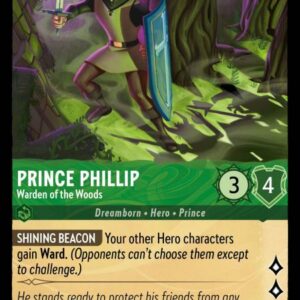 DISNEY LORCANA SINGLE CARDS: URSULA RETURNS #303: Prince Phillip – Warden of the Woods (Rare 88/204: NM) DISNEY LORCANA SINGLE CARDS: URSULA RETURNS #303: Prince Phillip – Warden of the Woods (Rare 88/204: NM)